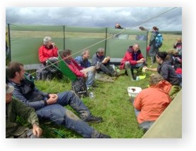 ARS staff and the vulunteers enjoy a break and a cup of tea