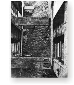 A standing section of the castle's south gatehouse wall