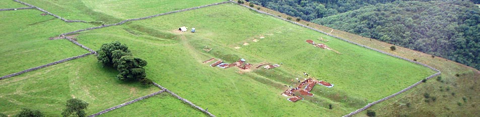 Aerial view of the Hillfort during excavation