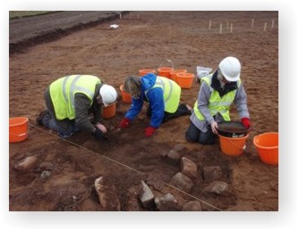 Some A-level students gained some experience at Lanton Quarry