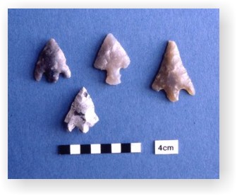 Barbed and tanged arrowheads found at Milfield
