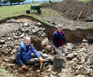 Members of the local community getting involved with the excavation