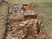 Trench number 1 under excavation