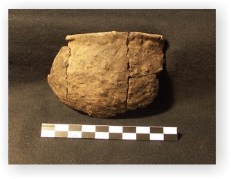 Sherds of a reconstructed Neolithic bowl